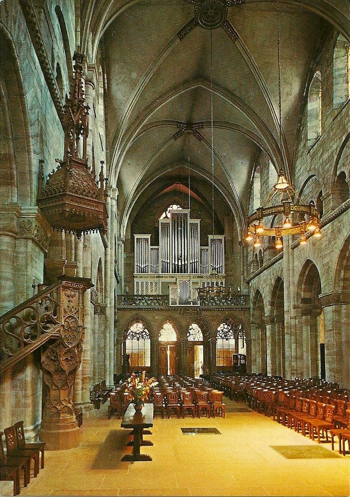 Basel, 1984 | Interior of the Munster-Cathedral of Basel, wi… | Flickr