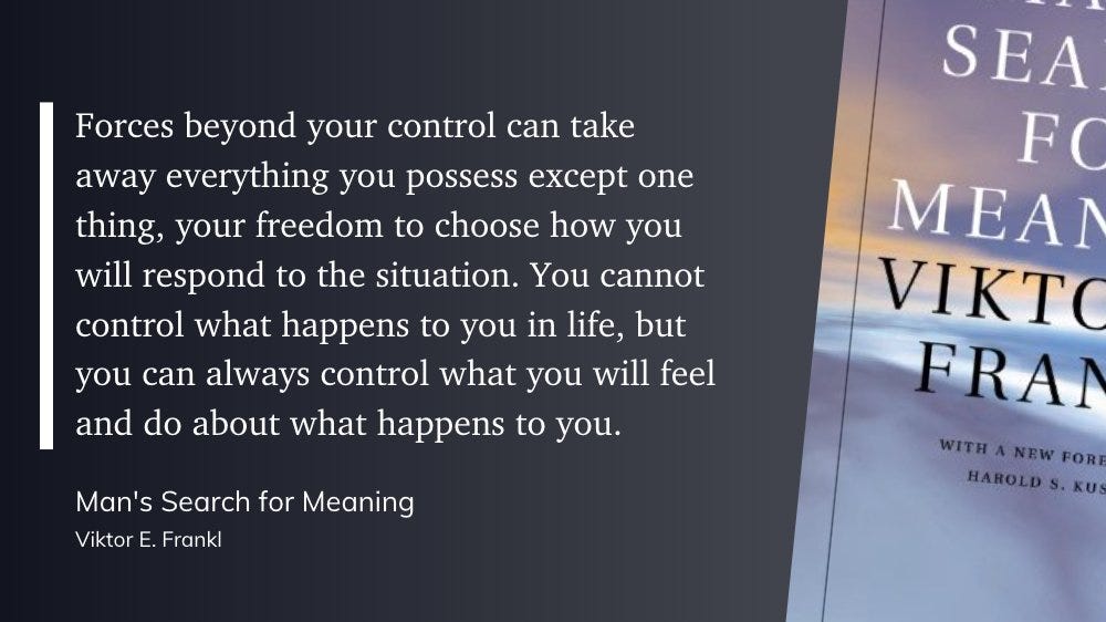 aL'Ai alvarez, MD on Twitter: ""Forces beyond your control can take away  everything you possess except one thing, your freedom to choose how you  will respond to the situation. You cannot control