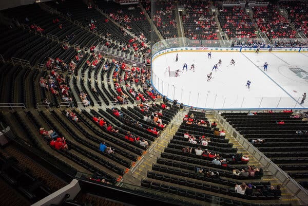 A pandemic-related rescheduling and the resurfacing of sexual-assault allegations have led to large numbers of empty seats at the World Junior Championship this month, even when Canada plays.