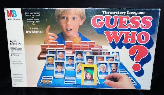 Vintage Guess Who Board Game Milton Bradley Complete 1987 80s - Etsy Denmark