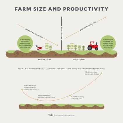 It's a chart of farm size and productivity? I can't summarize all of it in an alt text. Trust me, it's bad.