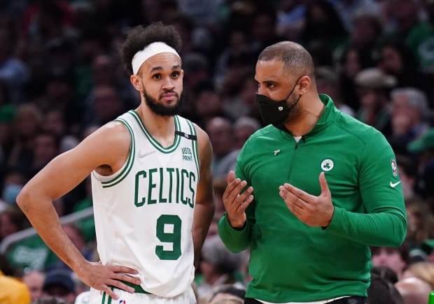 Former San Antonio Spurs Derrick White & Ime Udoka Are Boston Celtics'  Saviors in NBA Eastern Conference Finals - Sports Illustrated Inside The  Spurs, Analysis and More