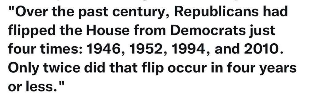 May be a Twitter screenshot of 1 person and text that says 'Chad Pergram @ChadPergram 4m A) McCarthy writes to House GOPers, formally announcing his bid for Speaker. "Over the past century, Republicans had flipped the House from Democrats just four times: 1946, 1952, 1994, and 2010. Only twice did that flip occur in four years or less."'