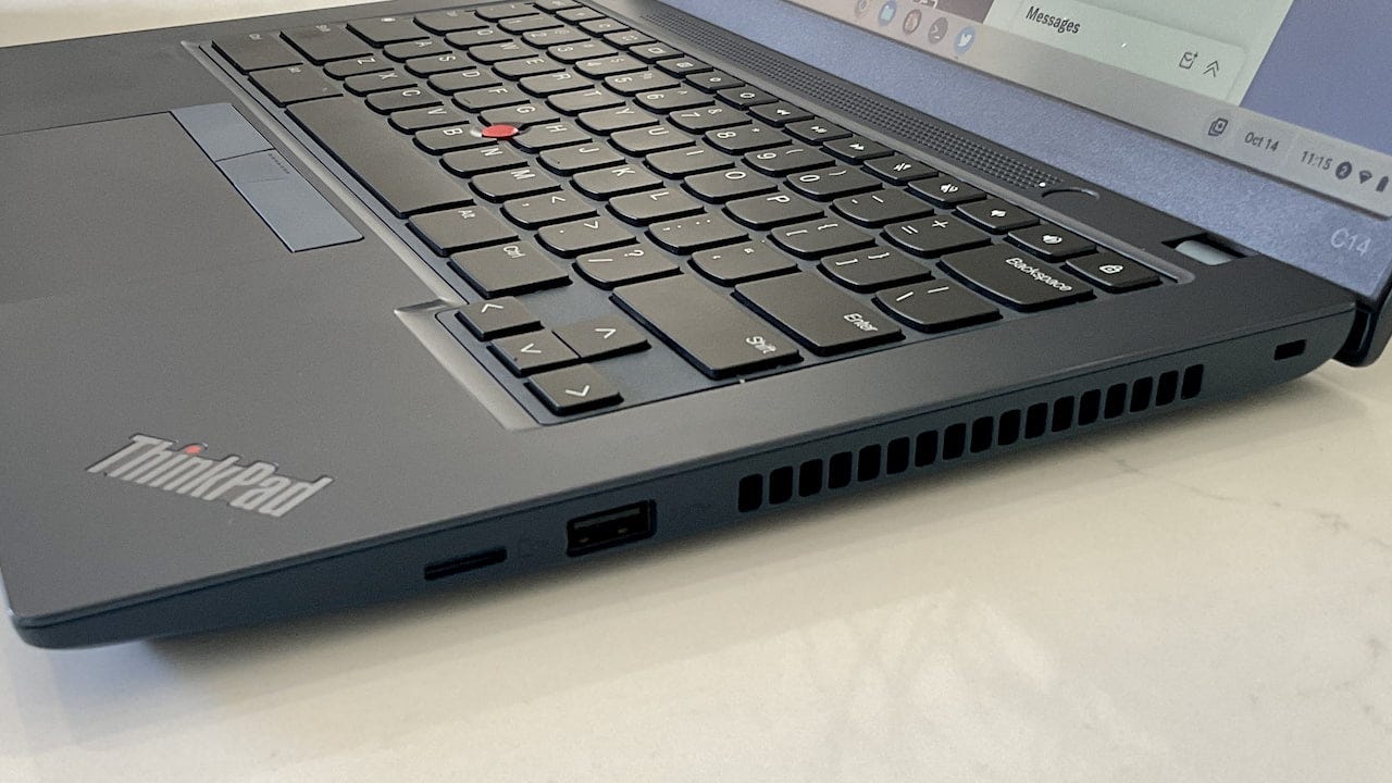 Lenovo ThinkPad C14 Chromebook right side