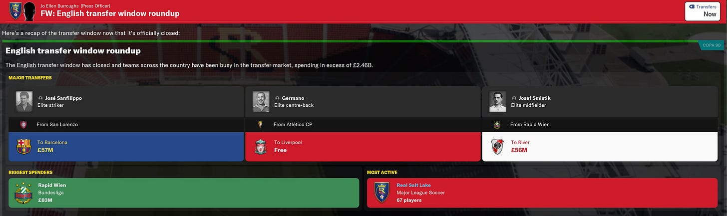 Football Manager 2021 Transfer Roundup