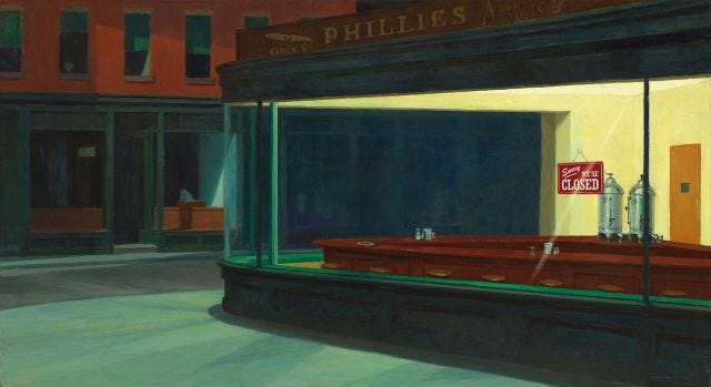 Nighthawks Revisited, Edward Hopper