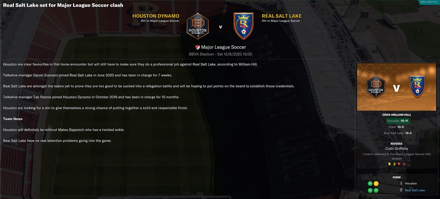 World Super League Houston Salt Lake Preview Football Manager 2021