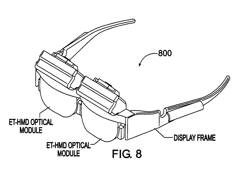 An image of a headset designed like eyeglasses.