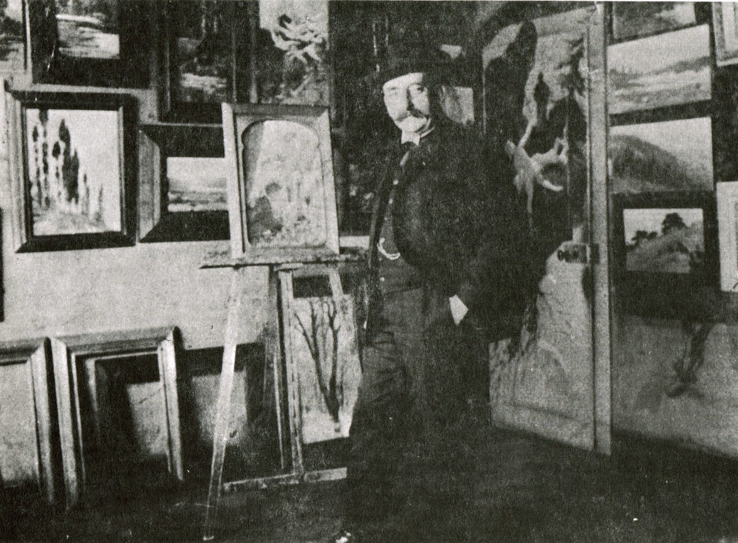 Fig. 17. Louis Hestaux in his studio, undated (private collection).