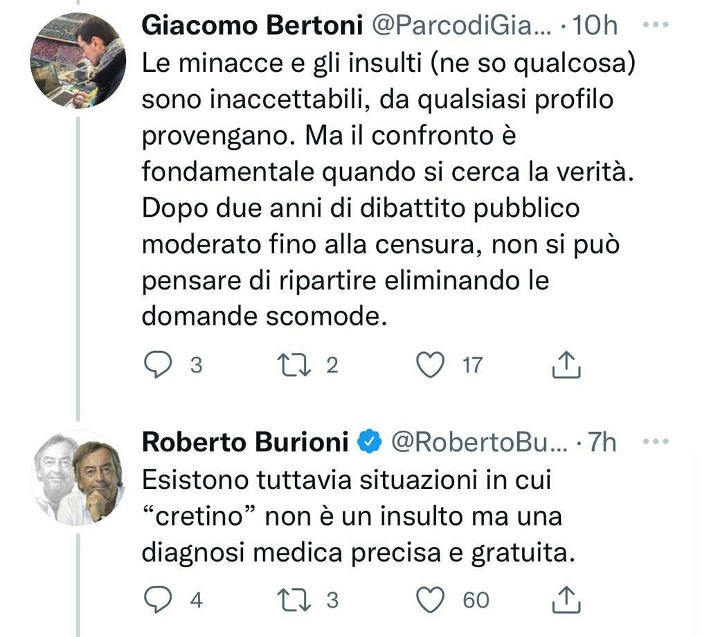 Tweet di Roberto Burioni
