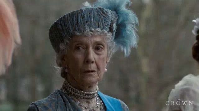 Still of Queen Mary (Eileen Atkins) from The Crown.