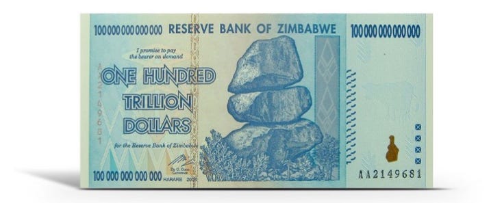 Source:  My Brother Went To Zimbabwe, And All He Got Me Was 100 Trillion Dollars