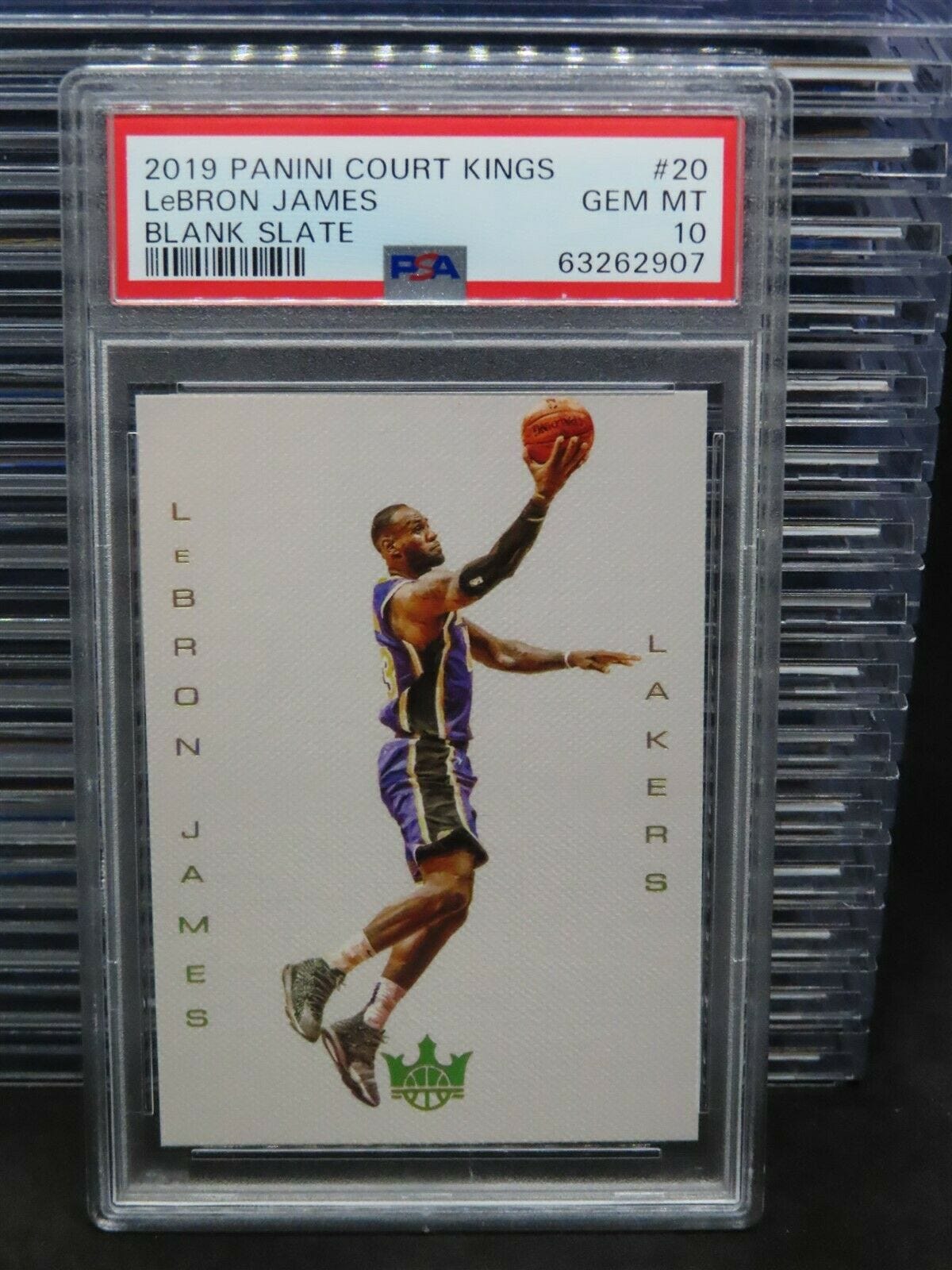 Image 1 - 2019-20 Court Kings Lebron James Blank Slate #20 PSA 10 Lakers GEM MINT S429