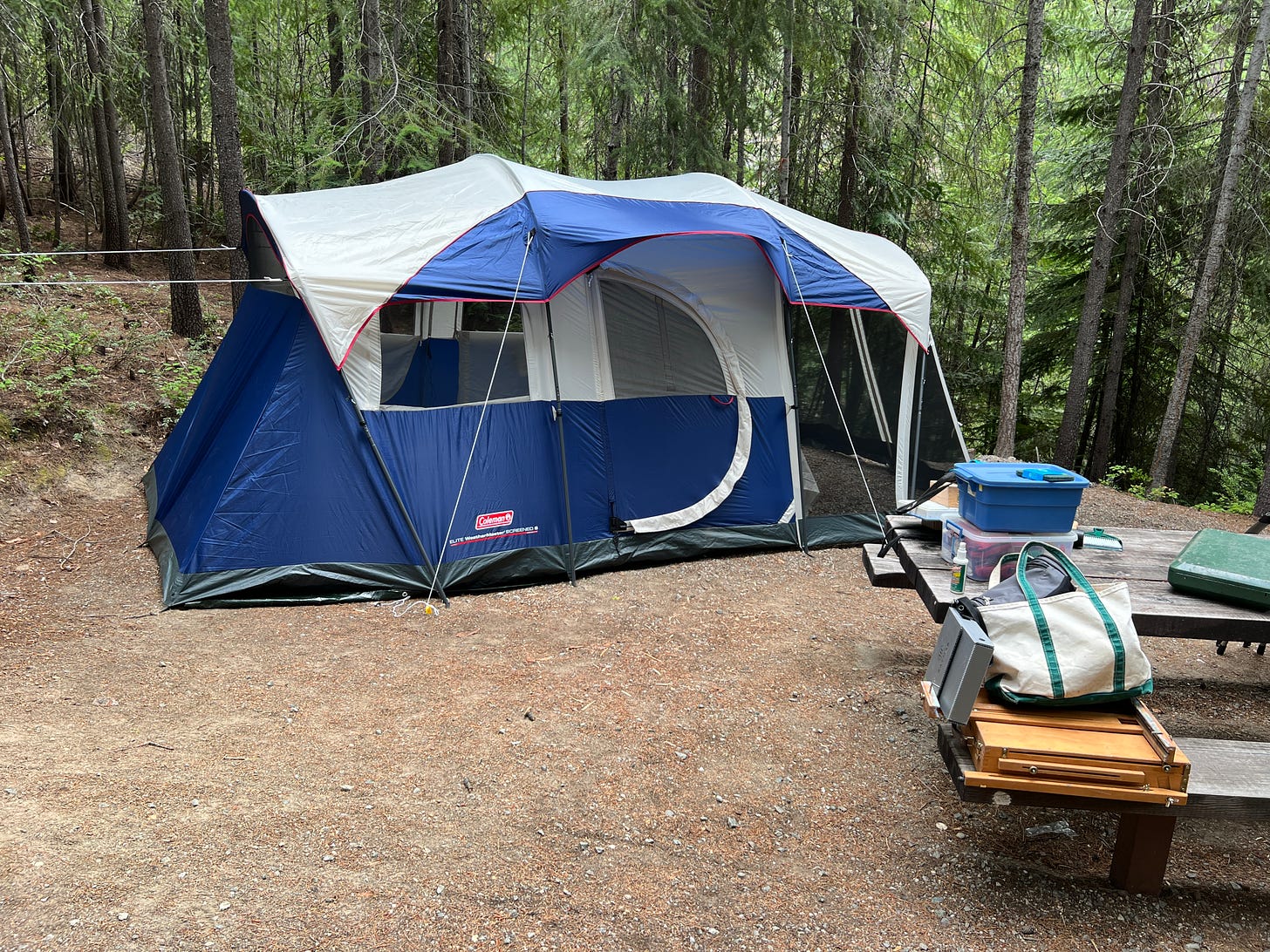 Coleman Tent in Lake Creek Campground