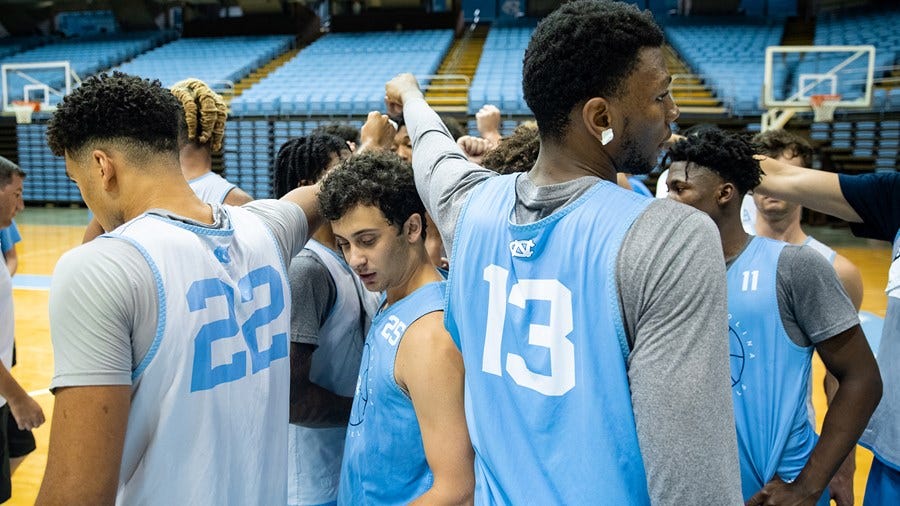 UNC Basketball Players At Summer Practice