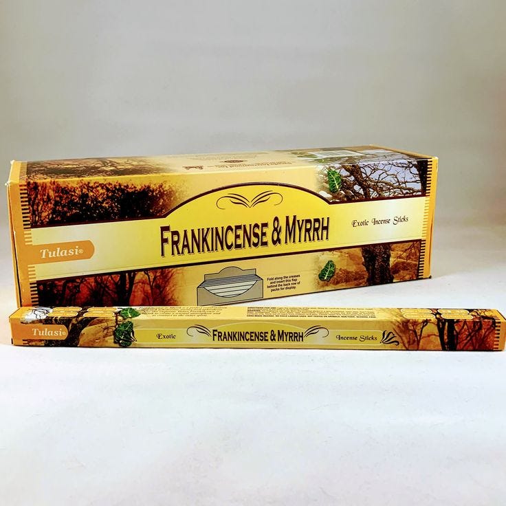 Frankincense & Myrrh Incense Sticks | Tulasi Incense in 2022 | Frankincense  myrrh, Myrrh, Frankincense