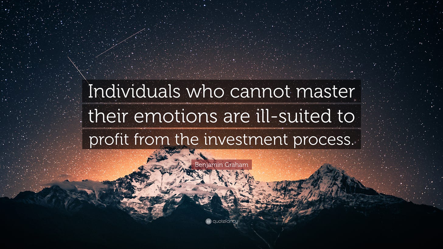 Benjamin Graham Quote: “Individuals who cannot master their emotions are  ill-suited to profit from the