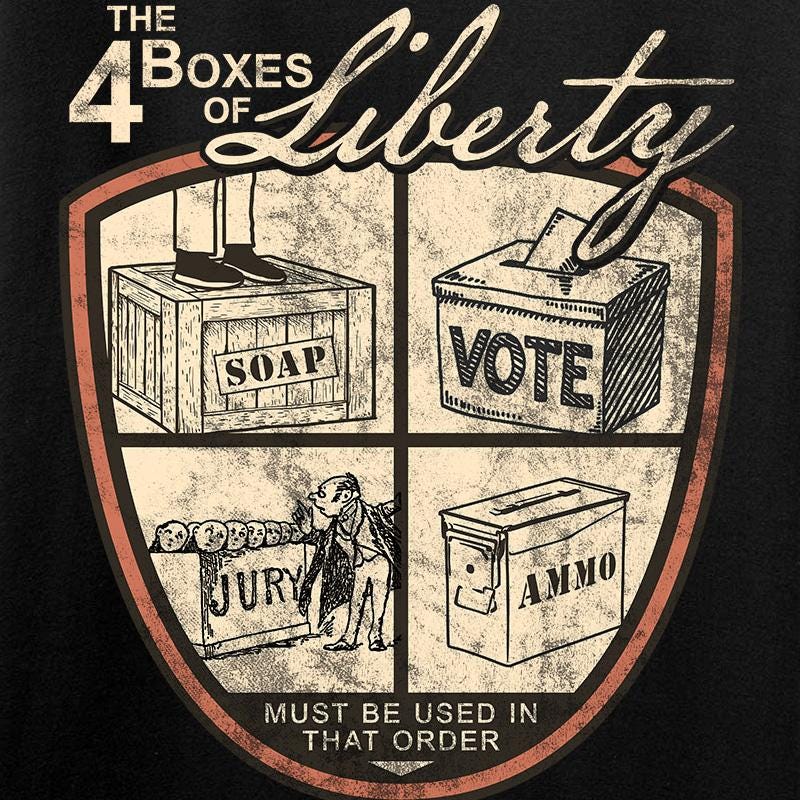 Four Boxes Of Liberty T-Shirt – Ballistic Ink