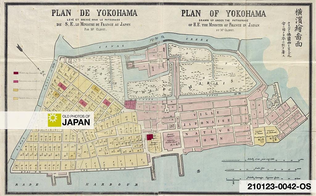 210123-0042-OS - Map of Yokohama, ca. 1865 (Keio 1)