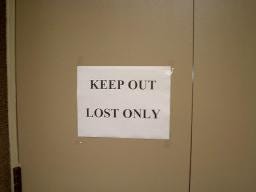 LOST Keep Out Sign