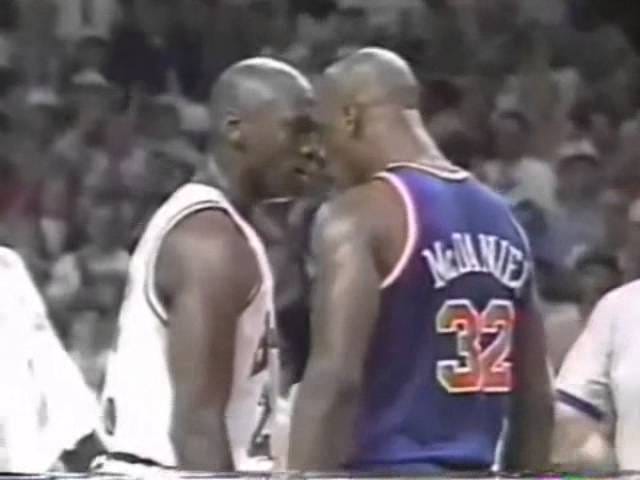 Michael Jordan Confrontation With Xavier McDaniel - YouTube