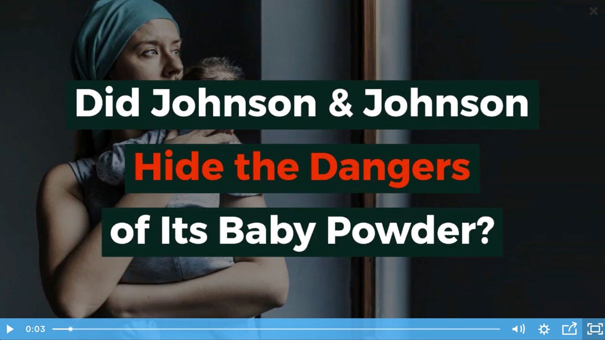 Johnson and Johnson Baby Powder Dangers