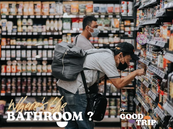 Man shopping in grocery store