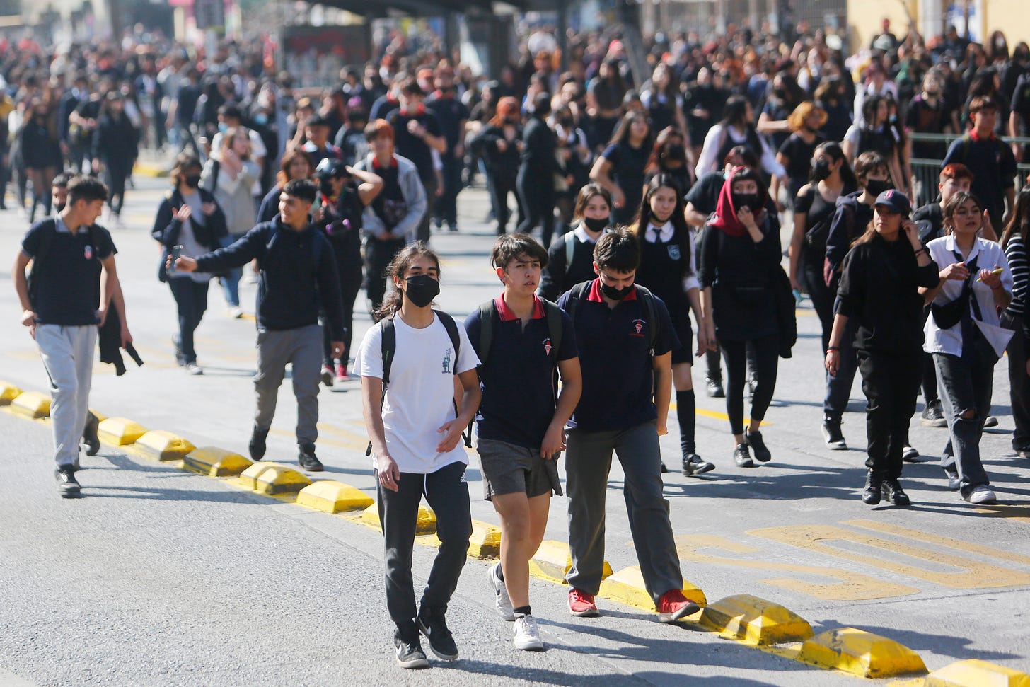 Santiago, 6 de septiembre de 2022.
Estudiantes secundarios protestan en Alameda
Marcelo Hernandez/Aton Chile