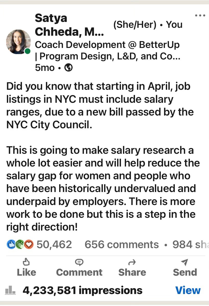 LinkedIn post that went viral