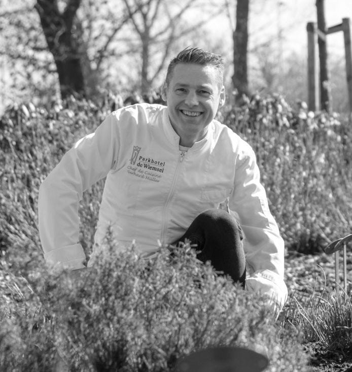 Gerhard Müller, chef-kok van De Wanne in Ootmarsum. Hij overleed maandagavond.