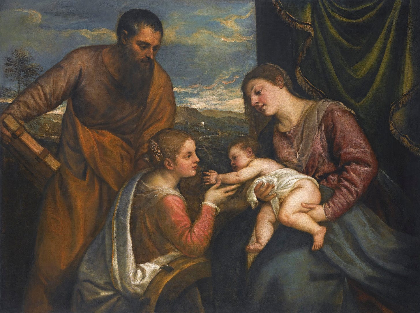 The Madonna And Child With Saints Luke And Catherine Of Alexandria
