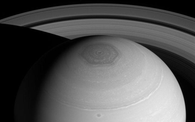 Saturn's hexagon and counter-rotating atmospheric layers