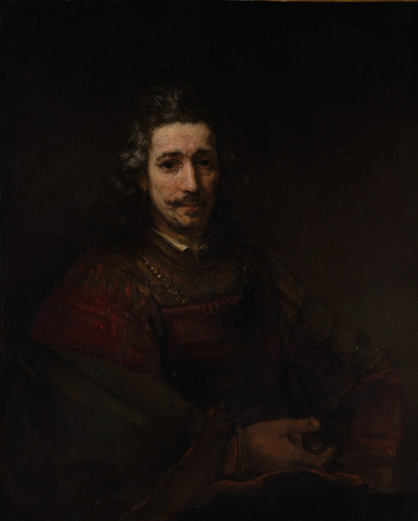 Man with a Magnifying Glass (early 1660s) by Rembrandt van Rijn