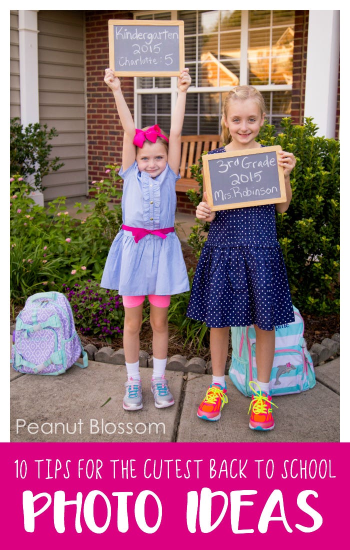 10 Back to School Photo Ideas - Peanut Blossom