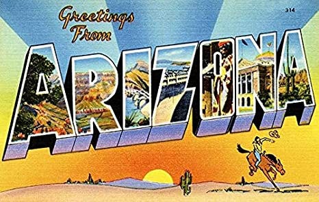 Amazon.com: Greetings from Arizona - 1930's - Vintage Postcard Poster :  Office Products