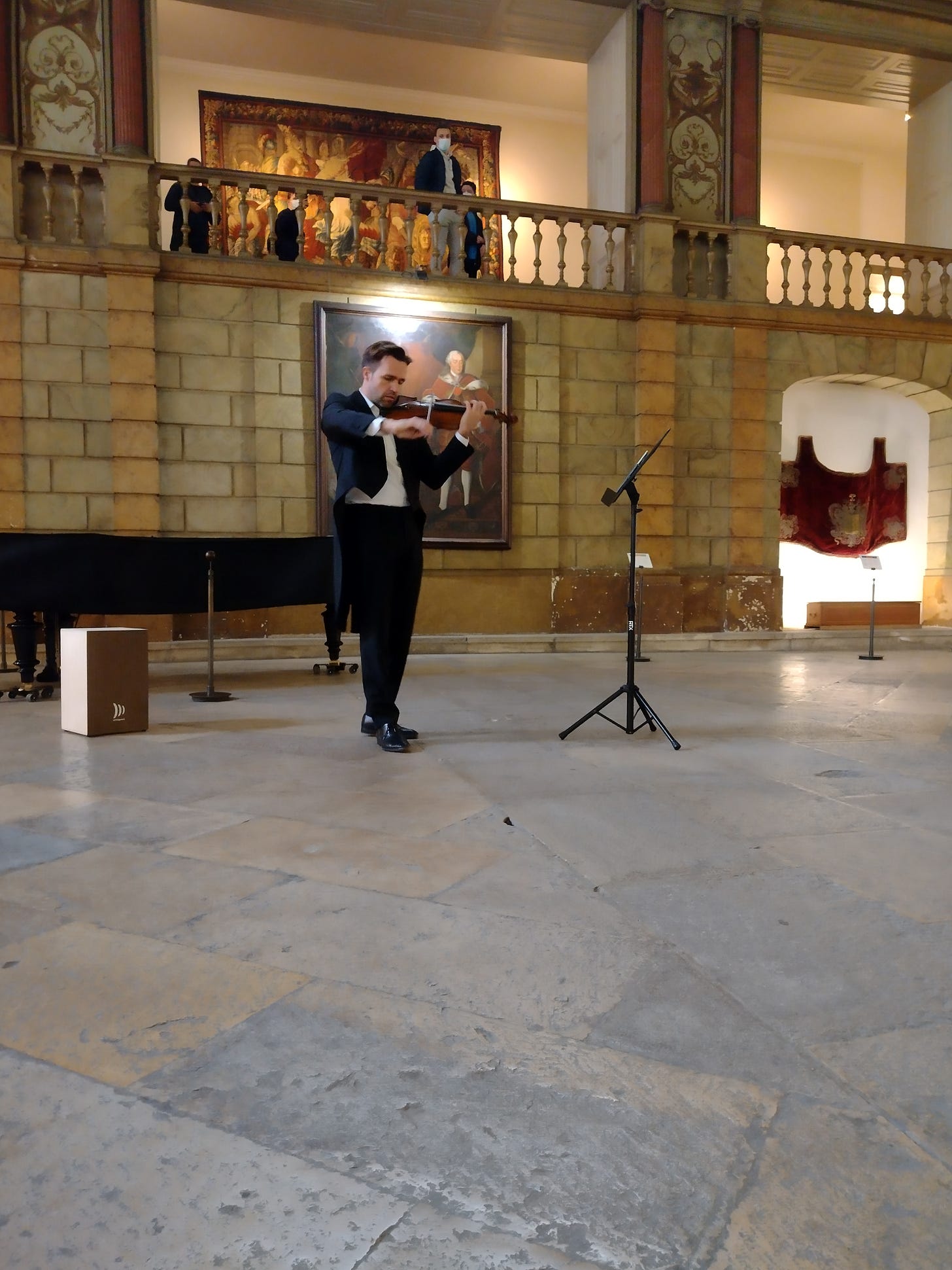 Image of a man playing the violin.