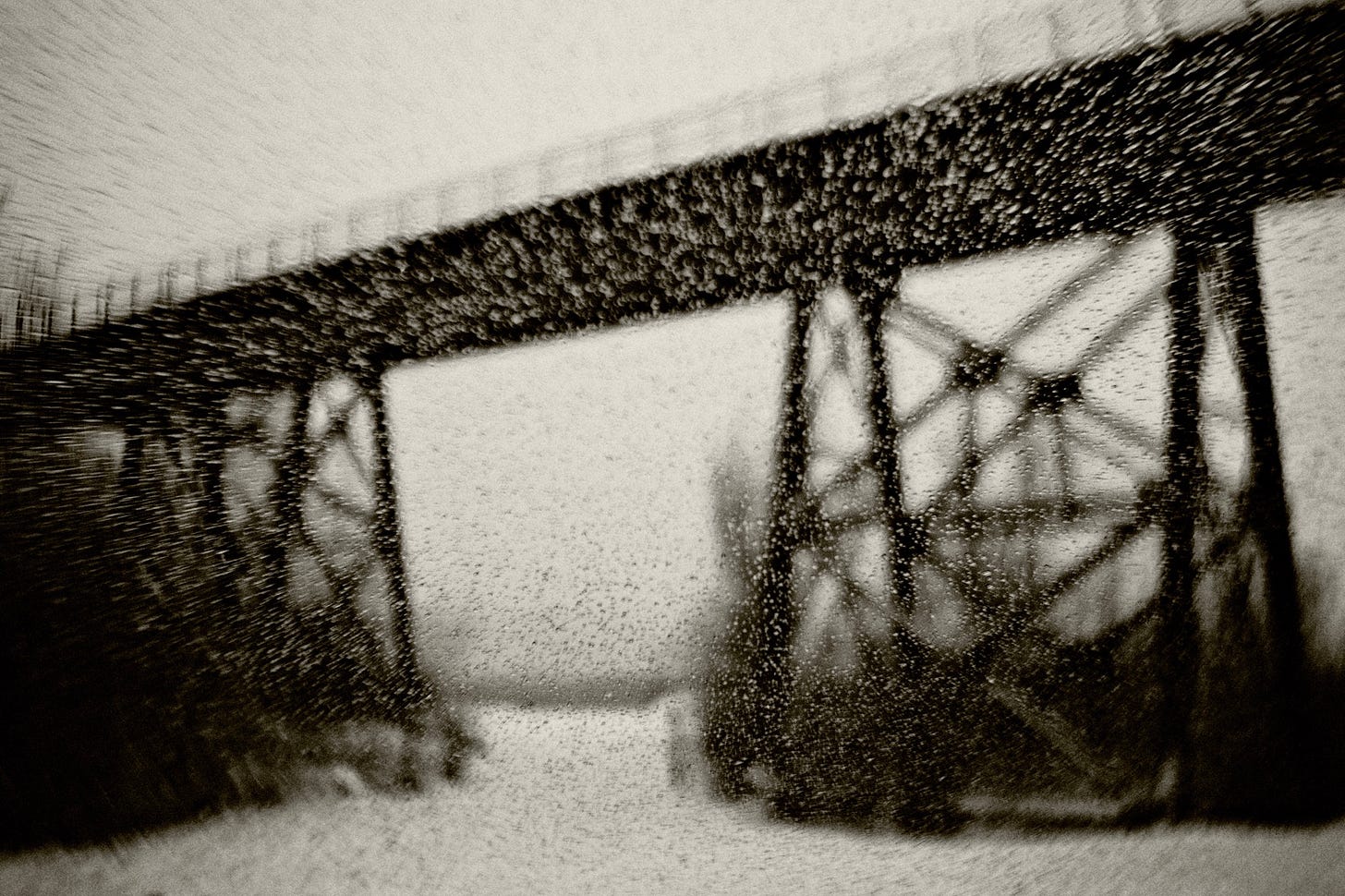 Train Bridge Through Window