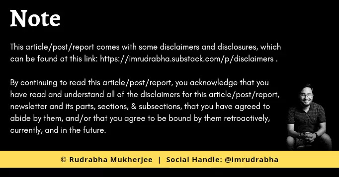 Disclaimers and disclosures by Rudrabha Mukherjee for the article Chapter Shah Rukh Khan