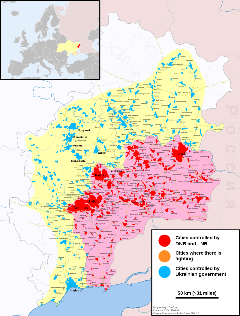 Map of the war in Donbass.svg