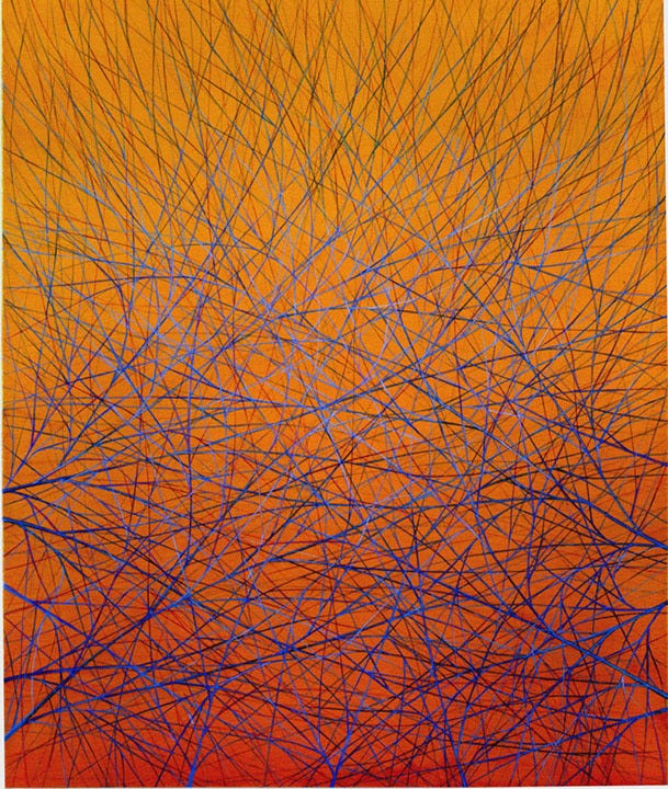 Untitled Blue branches, Orange 2001 
