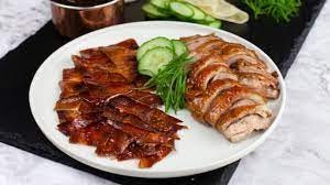 Peking duck with sugar, baking soda, soy sauce and Shaoxing wine