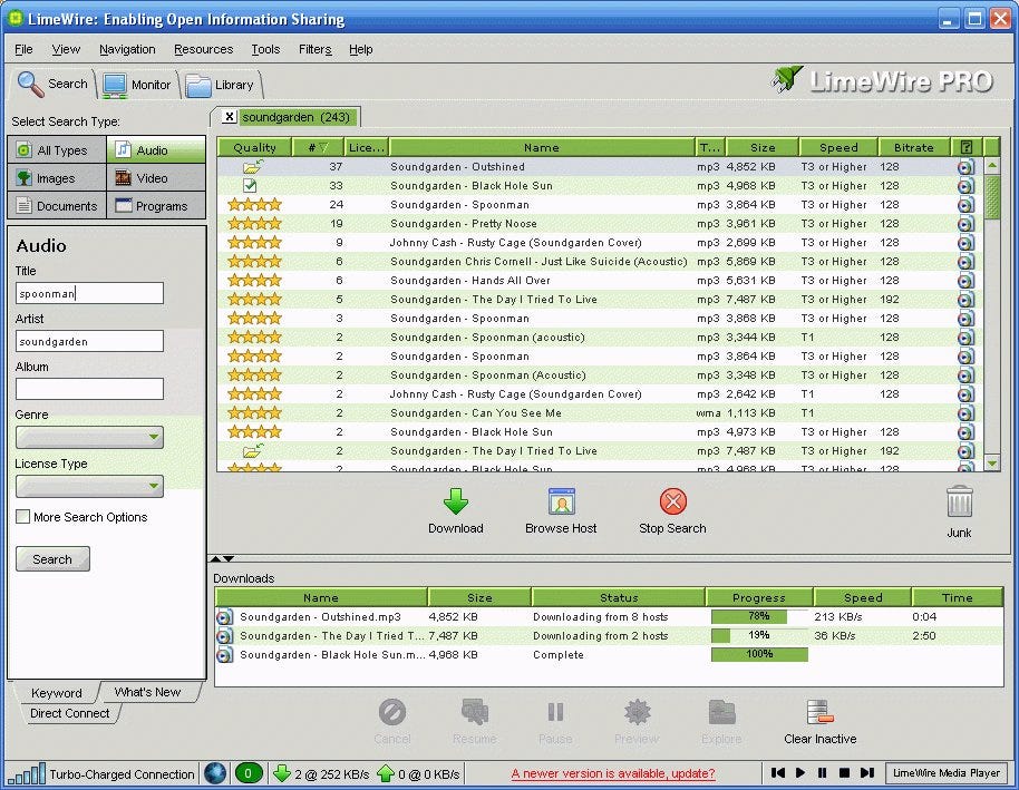 Limewire screenshot
