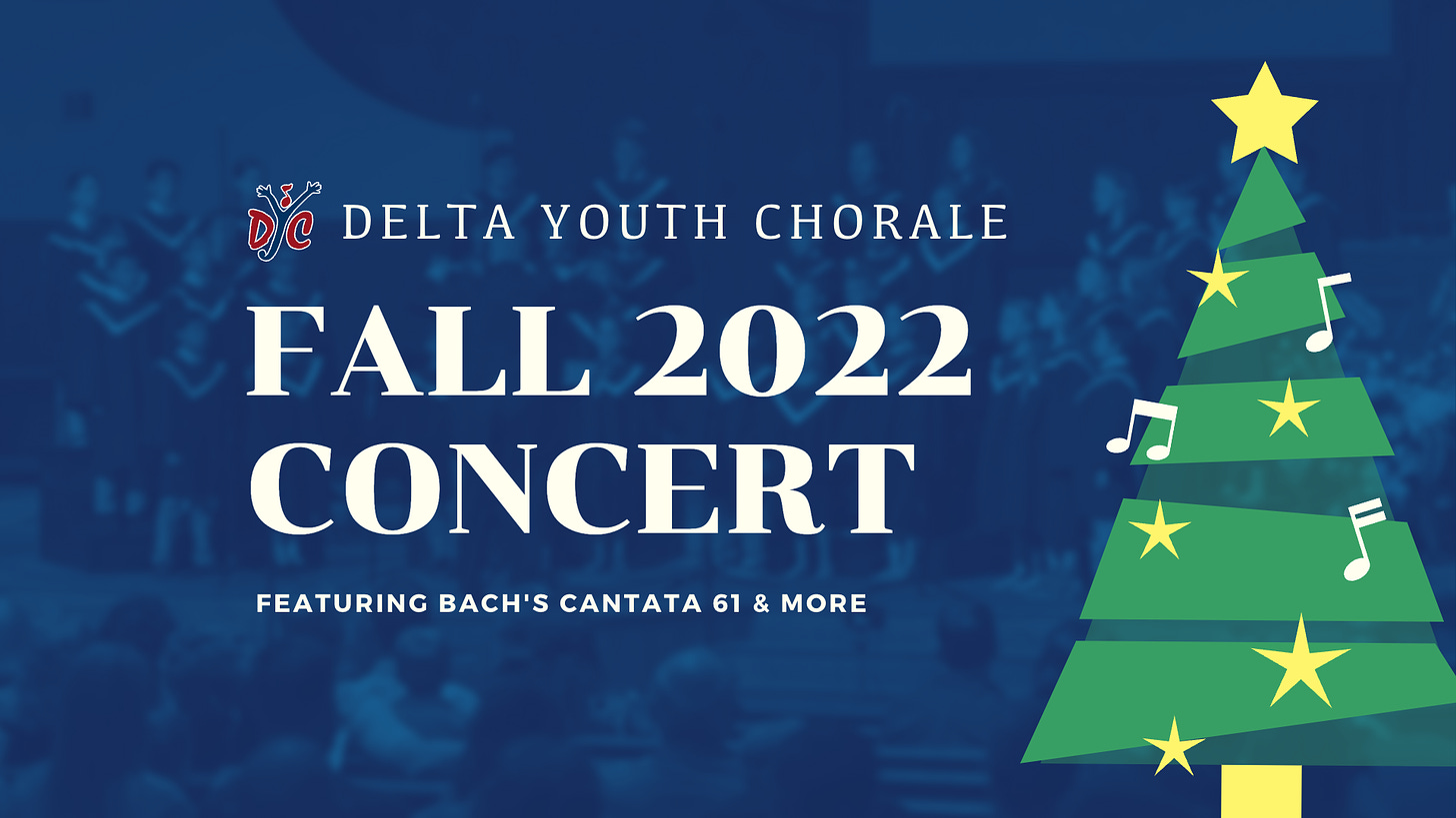Delta Youth Chorale Fall 2022 Concert