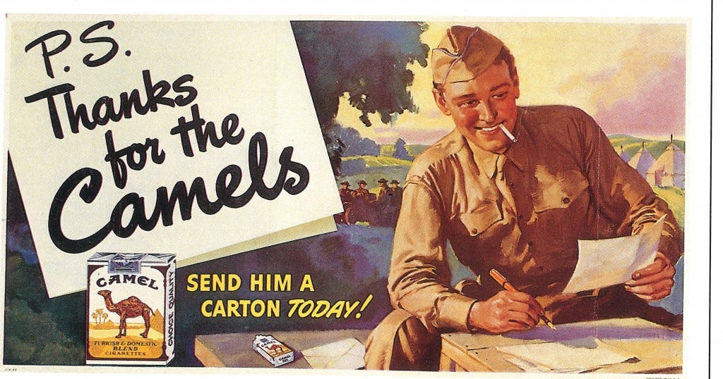 Advertisement for a tobacco brand during the Second World War.  © Nationaal tabaksmuseum Wervik