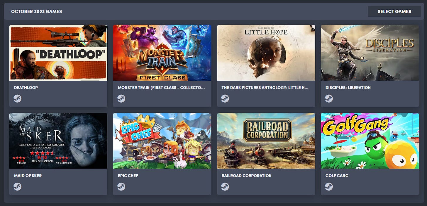 Humble Monthly Bundle - Humble Choice October 2023 - Epic Bundle