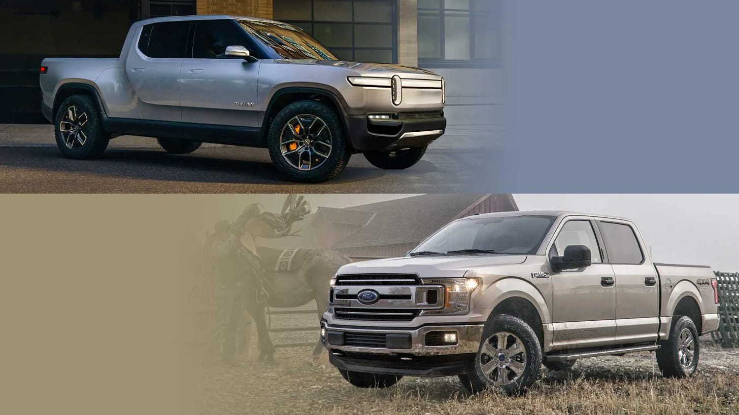 Ford F-150 Versus Rivian R1T Electric Truck: Let&#39;s Take A Look: Video