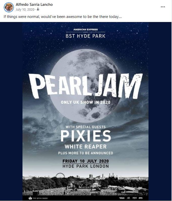 Pearl Jam BST Hyde Park