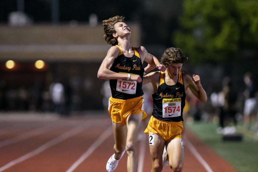 DyeStat.com - News - Newbury Park Provides 1-2 Punch and a Whole Lot More in Memorable 3,200 Meters at Arcadia Invitational DyeStat.com - News - Newbury Park Provides 1-2 Punch and a Whole Lot More in Memorable 3,200 Meters at Arcadia Invitational