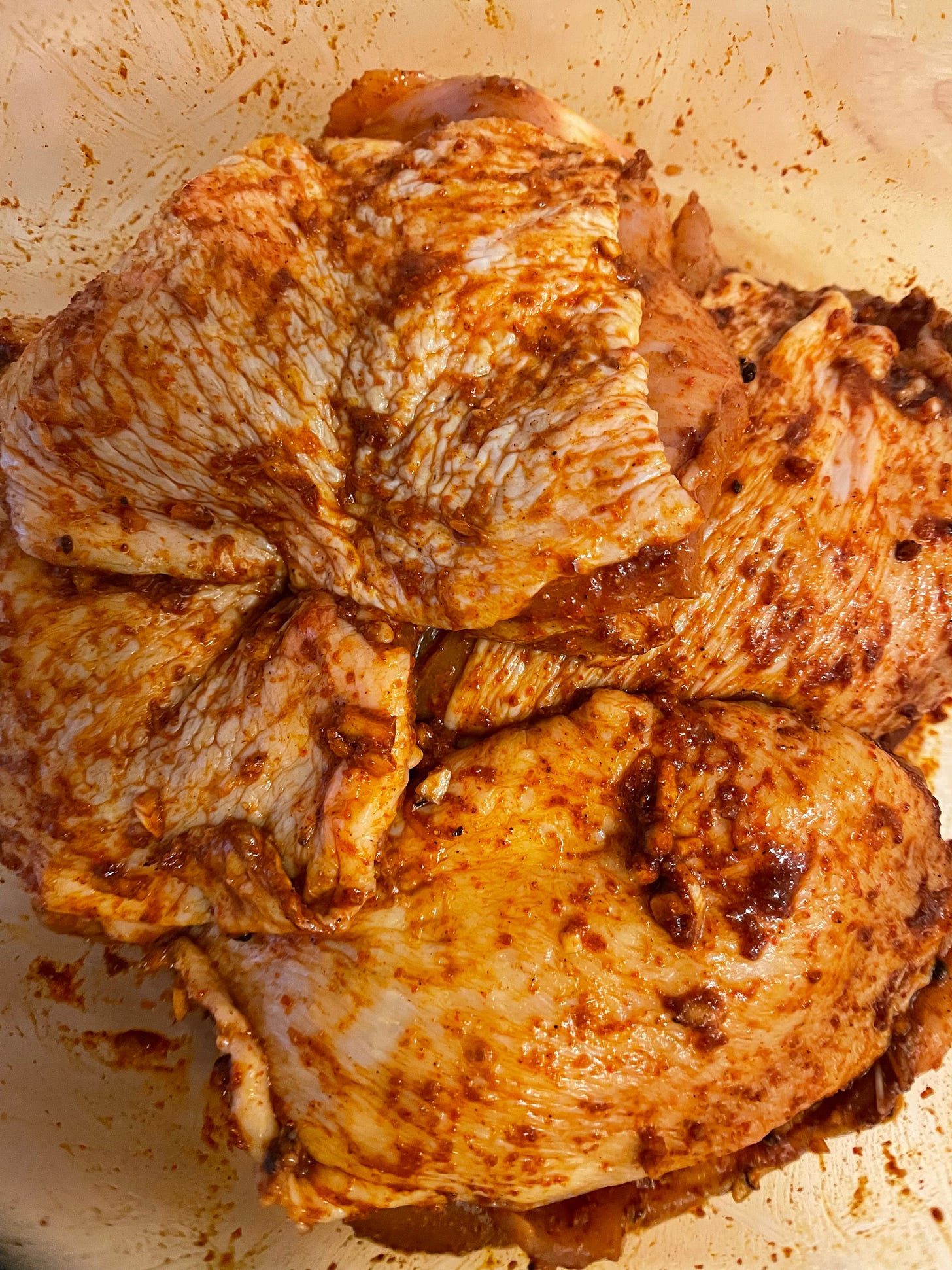 Marinated chicken thighs with Armenian spices