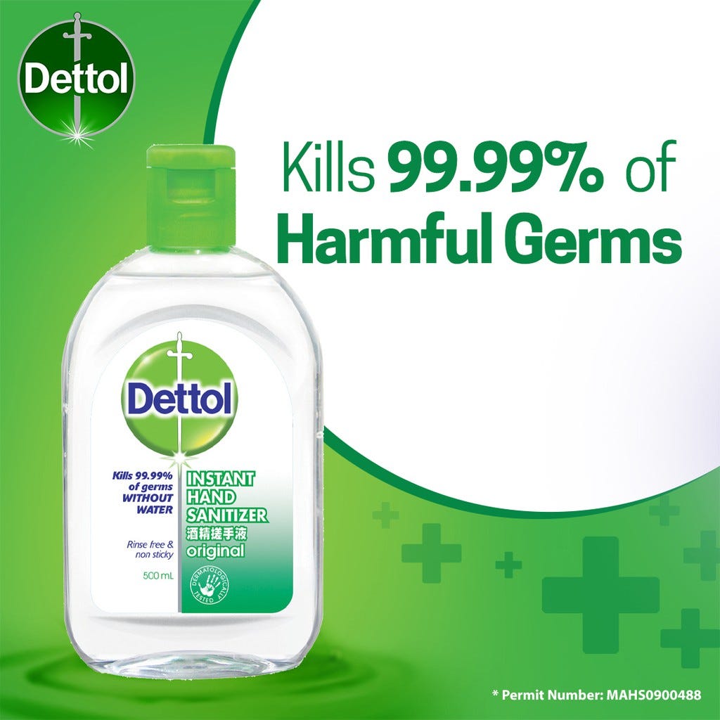 Dettol Hand Sanitizer Original 500 ml (Kills 99% of germs) | Shopee  Singapore